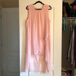 Pink high low dress